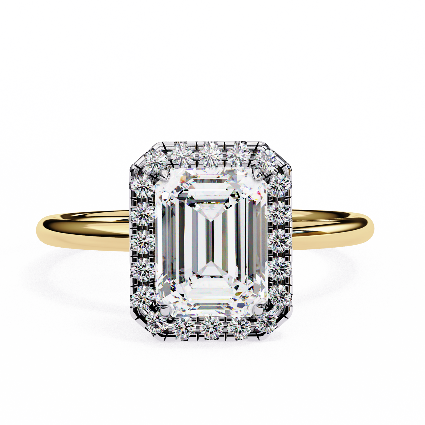 Urja Emerald Solitaire Ring Lab Grown Diamond