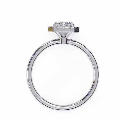 Urja Emerald Solitaire Ring Lab Grown Diamond