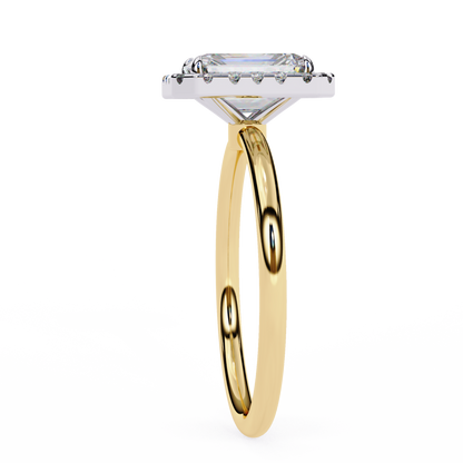 Urja Emerald Solitaire Ring Lab Grown Diamond