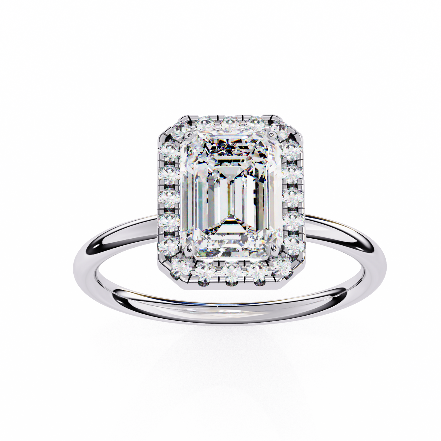 Urja Emerald Solitaire Ring Lab Grown Diamond