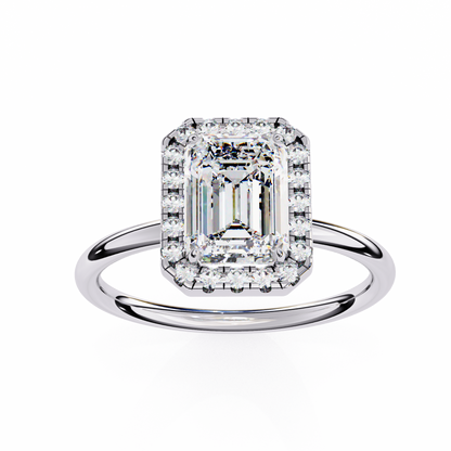 Urja Emerald Solitaire Ring Lab Grown Diamond