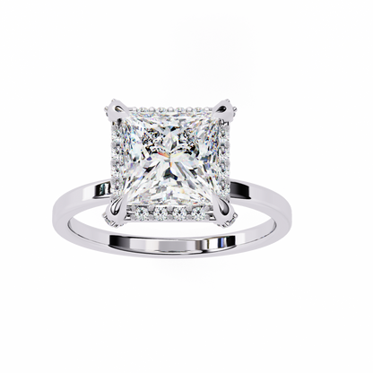 Nesha Princess Solitaire Ring Lab Grown Diamond