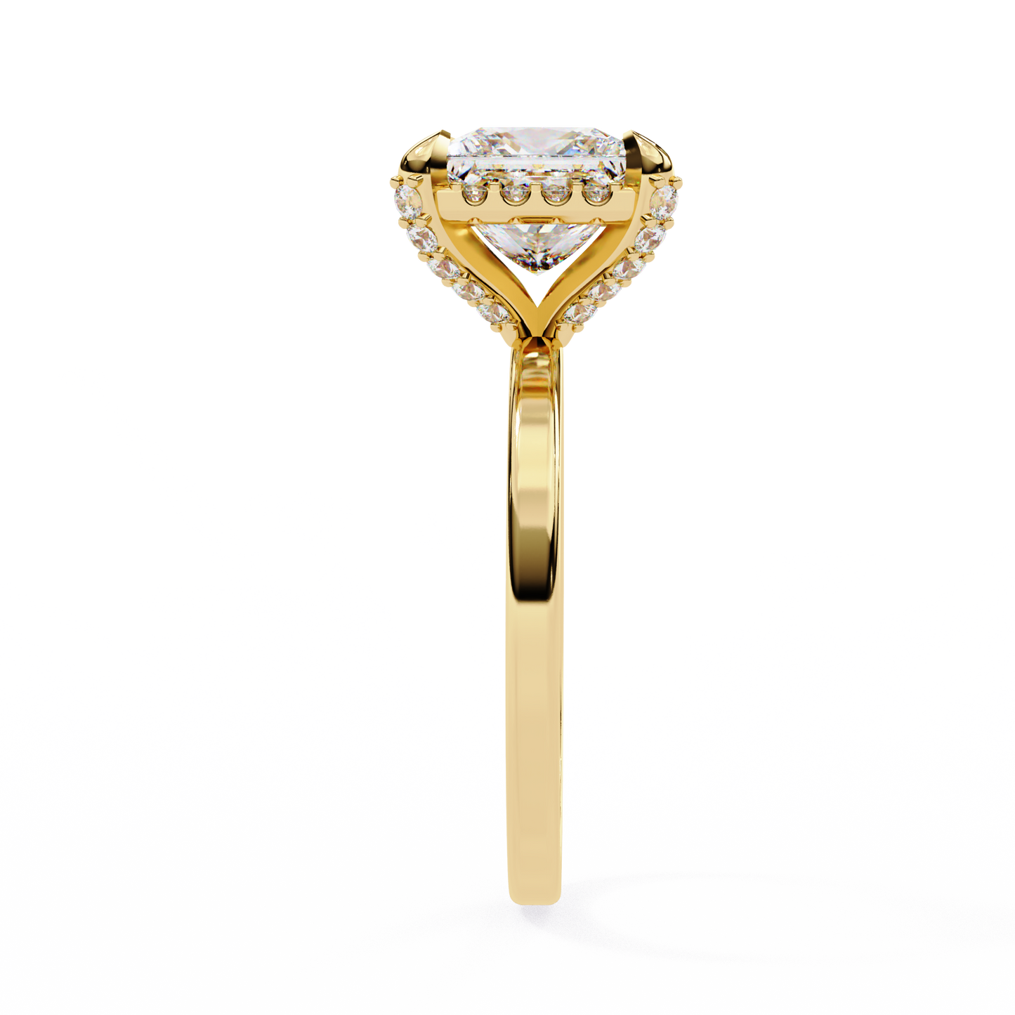 Nesha Princess Solitaire Ring Lab Grown Diamond