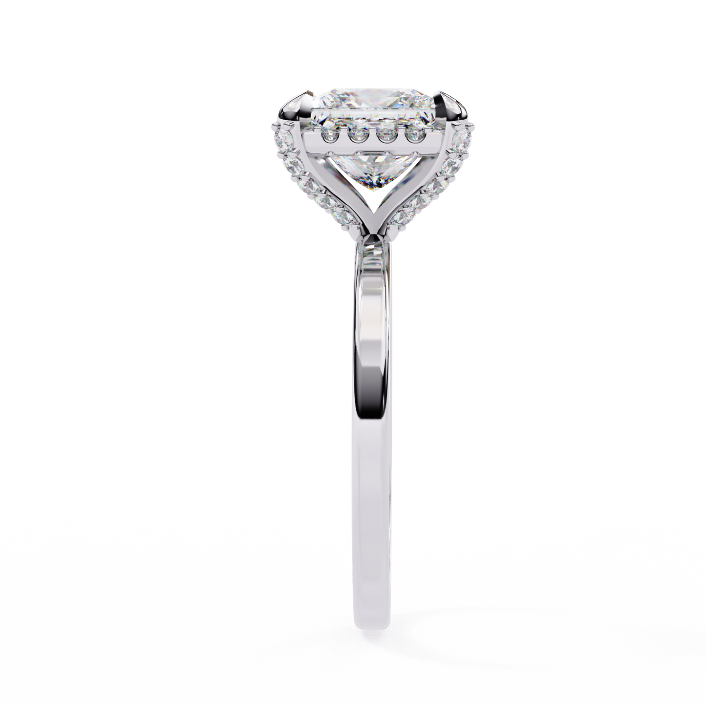 Nesha Princess Solitaire Ring Lab Grown Diamond