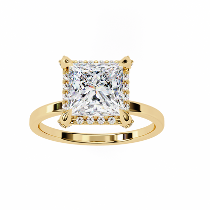 Nesha Princess Solitaire Ring Lab Grown Diamond