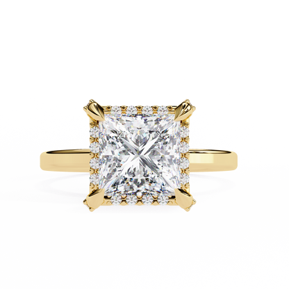 Nesha Princess Solitaire Ring Lab Grown Diamond