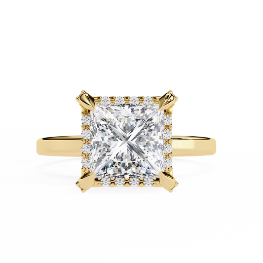 Nesha Princess Solitaire Ring Lab Grown Diamond