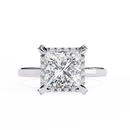 Nesha Princess Solitaire Ring Lab Grown Diamond