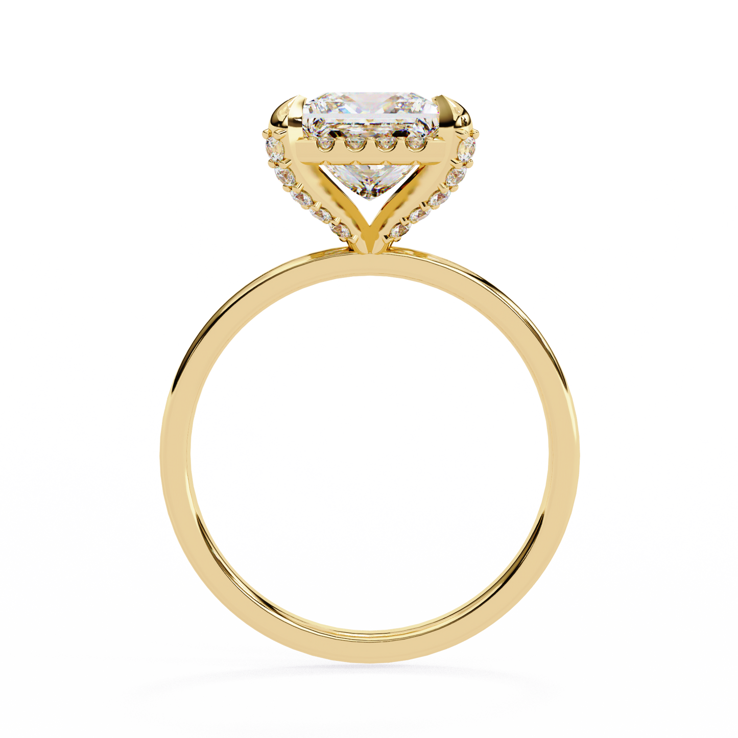Nesha Princess Solitaire Ring Lab Grown Diamond