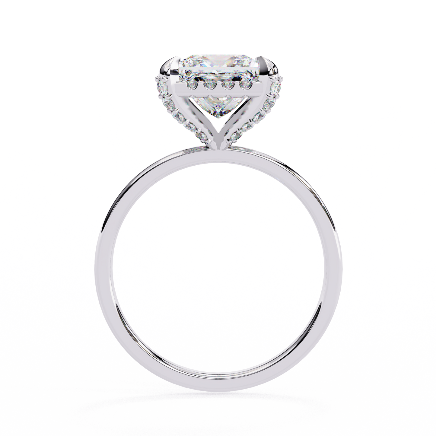Nesha Princess Solitaire Ring Lab Grown Diamond