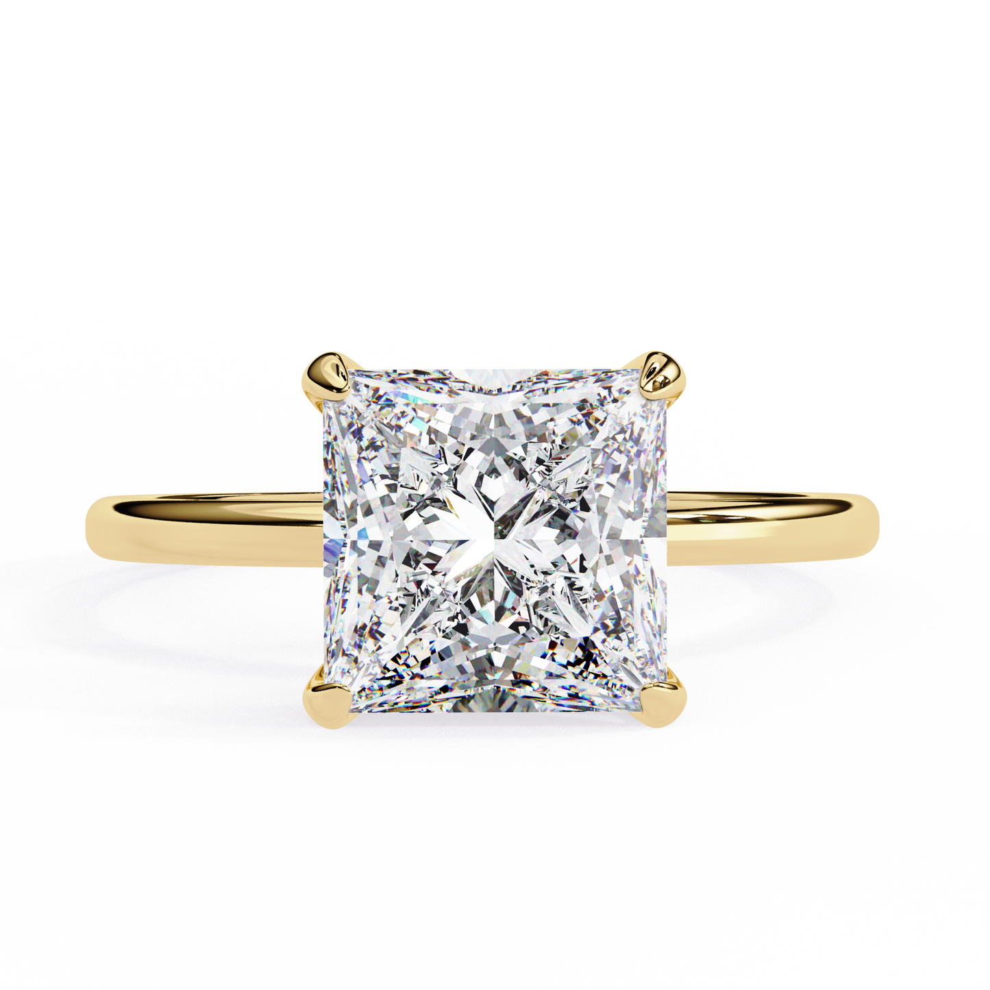 Tanya Princess Solitaire Ring Lab Grown Diamond