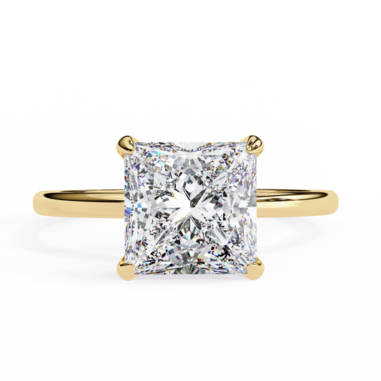 Tanya Princess Solitaire Ring Lab Grown Diamond