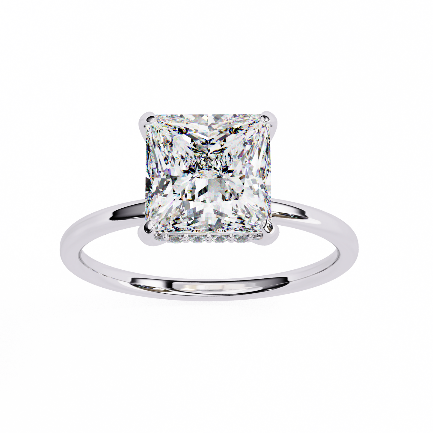 Tanya Princess Solitaire Ring Lab Grown Diamond
