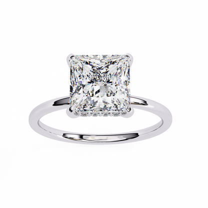 Tanya Princess Solitaire Ring Lab Grown Diamond