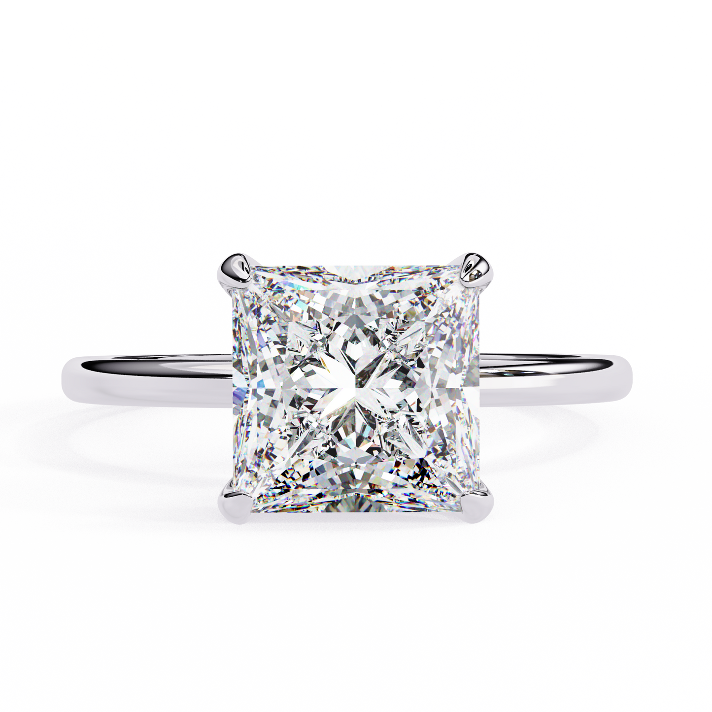Tanya Princess Solitaire Ring Lab Grown Diamond
