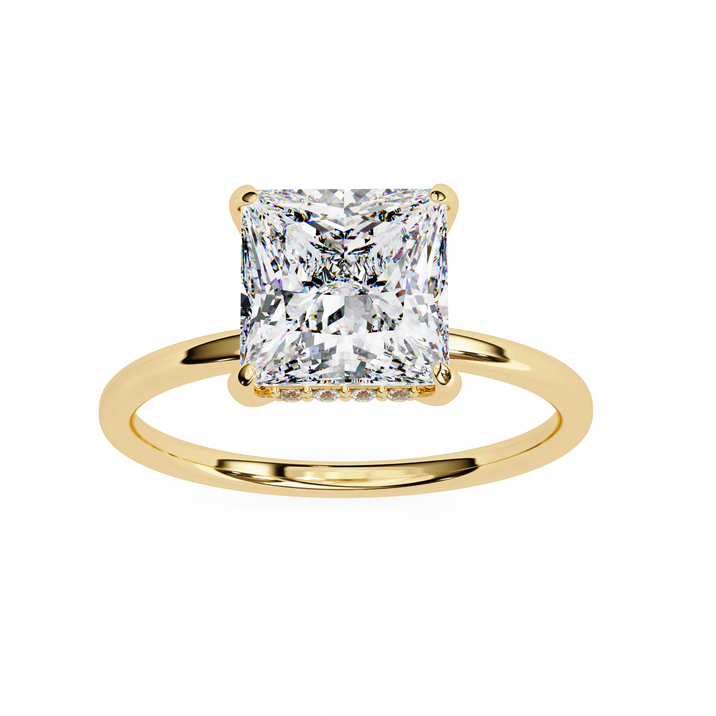 Tanya Princess Solitaire Ring Lab Grown Diamond