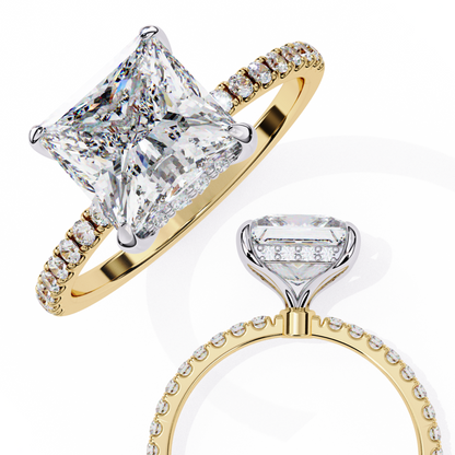 Raira Princess Solitaire Ring Lab Grown Diamond