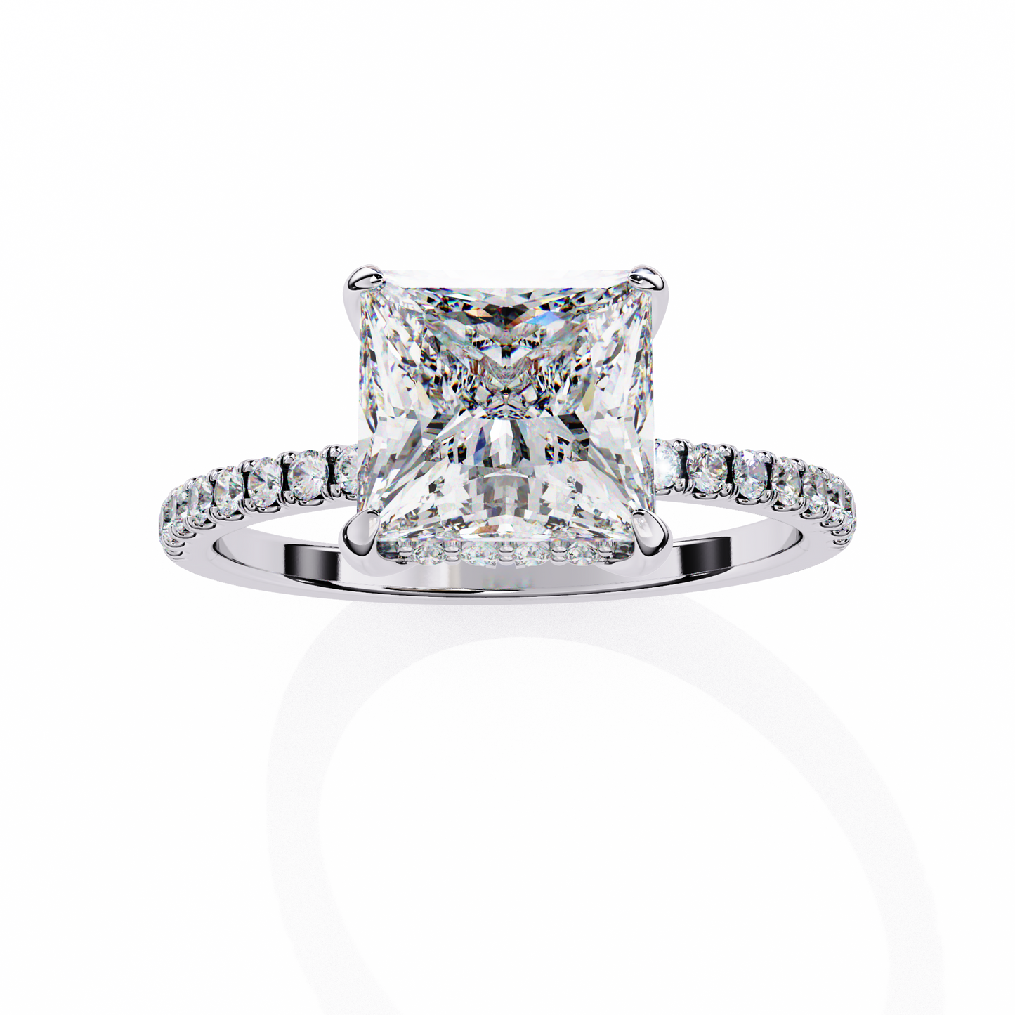Raira Princess Solitaire Ring Lab Grown Diamond