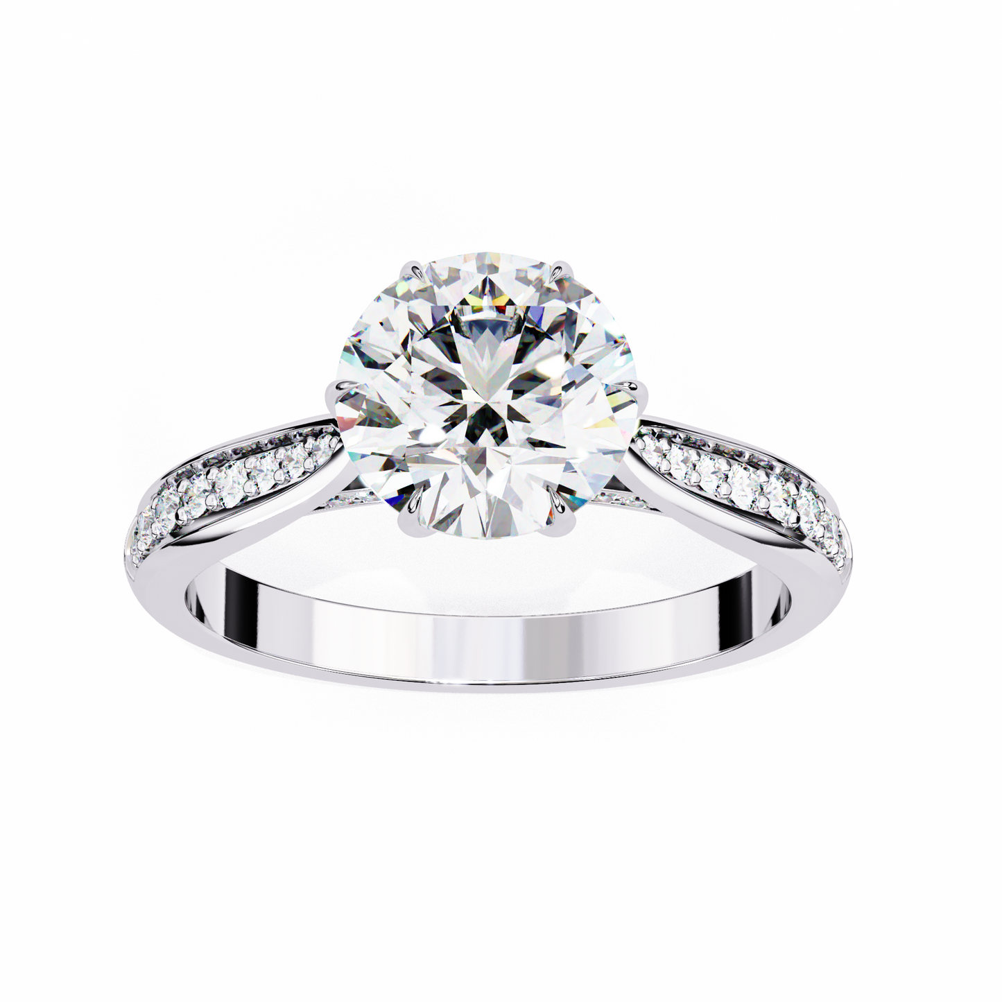 Nysa Round Solitaire Ring Lab Grown Diamond