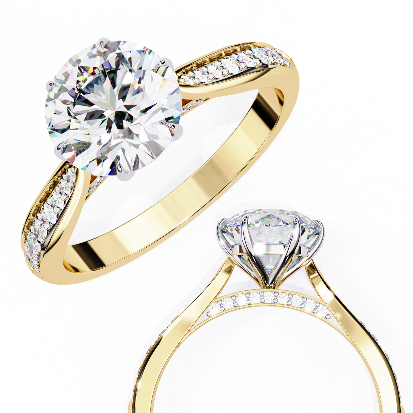 Nysa Round Solitaire Ring Lab Grown Diamond