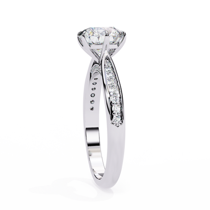 Nysa Round Solitaire Ring Lab Grown Diamond