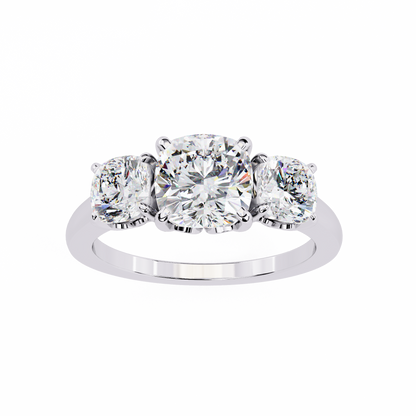 Maahi Cushion Solitaire Ring Lab Grown Diamond