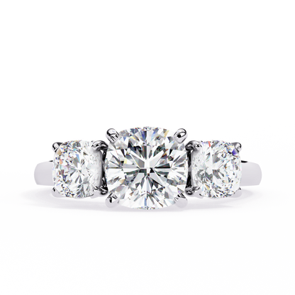 Maahi Cushion Solitaire Ring Lab Grown Diamond
