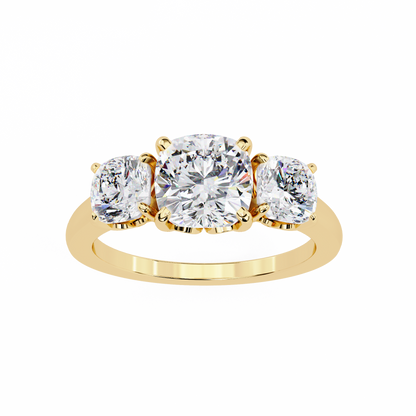 Maahi Cushion Solitaire Ring Lab Grown Diamond