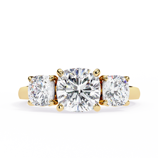 Maahi Cushion Solitaire Ring Lab Grown Diamond