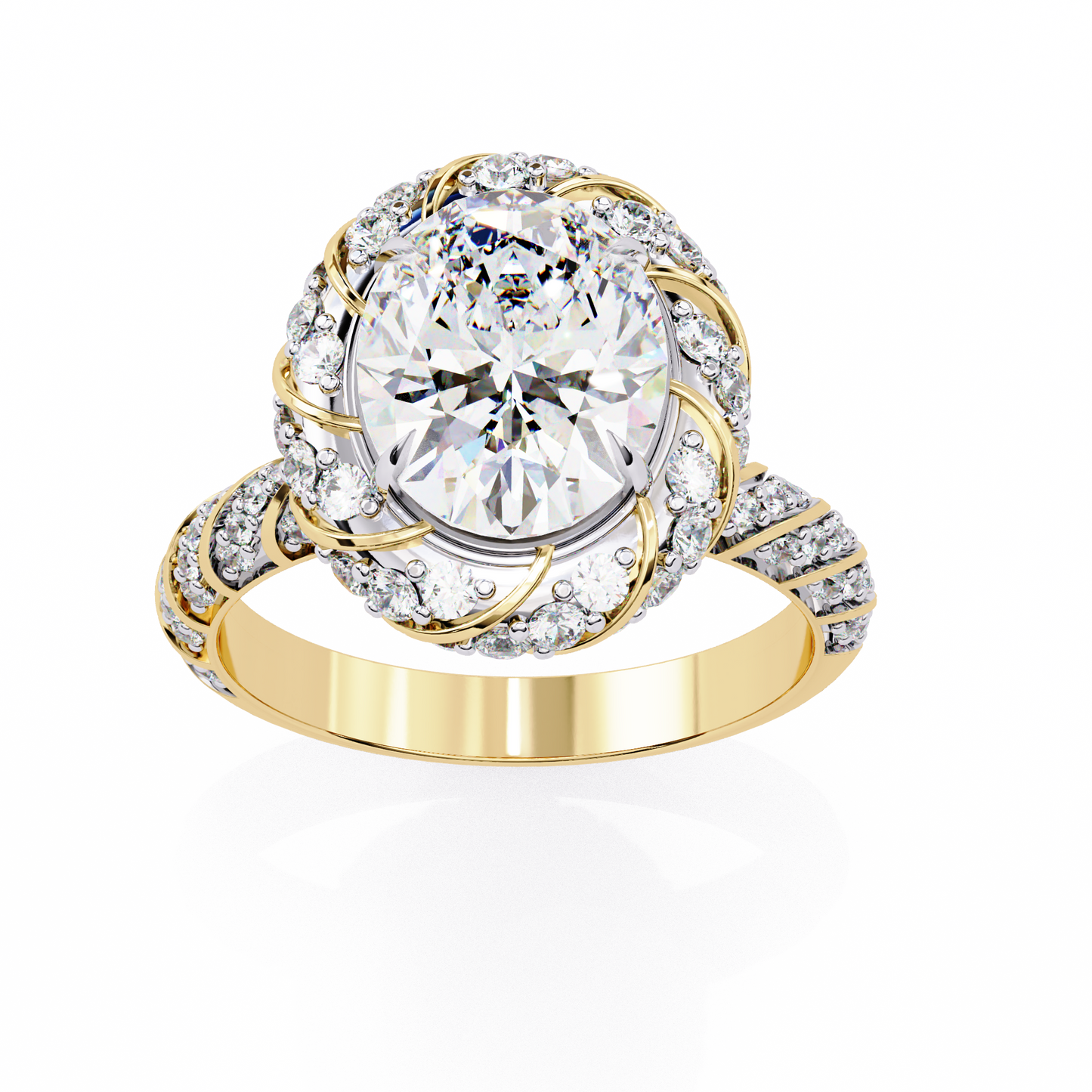Juhi Oval Solitaire Ring Lab Grown Diamond