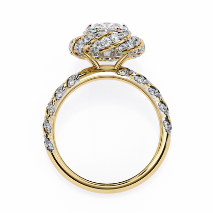 Juhi Oval Solitaire Ring Lab Grown Diamond