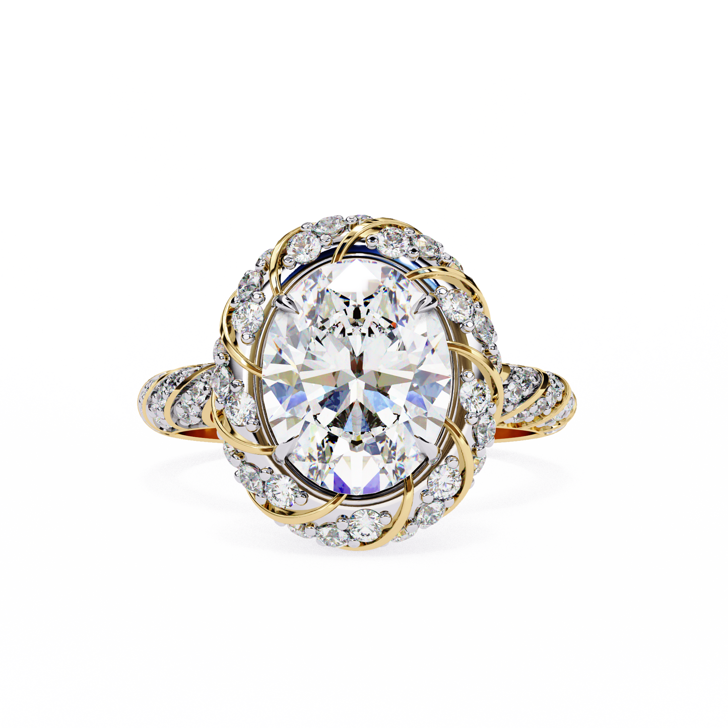 Juhi Oval Solitaire Ring Lab Grown Diamond