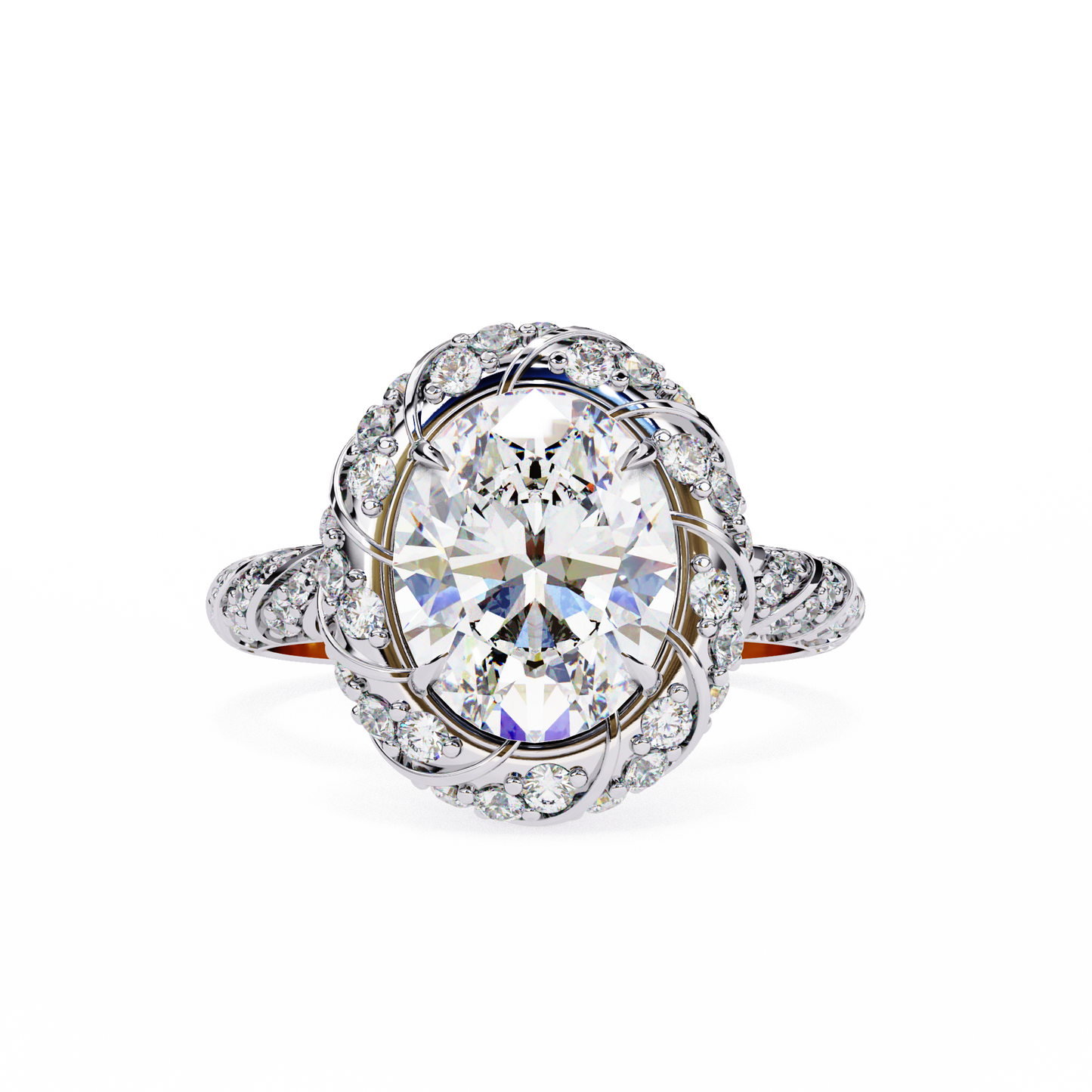 Juhi Oval Solitaire Ring Lab Grown Diamond