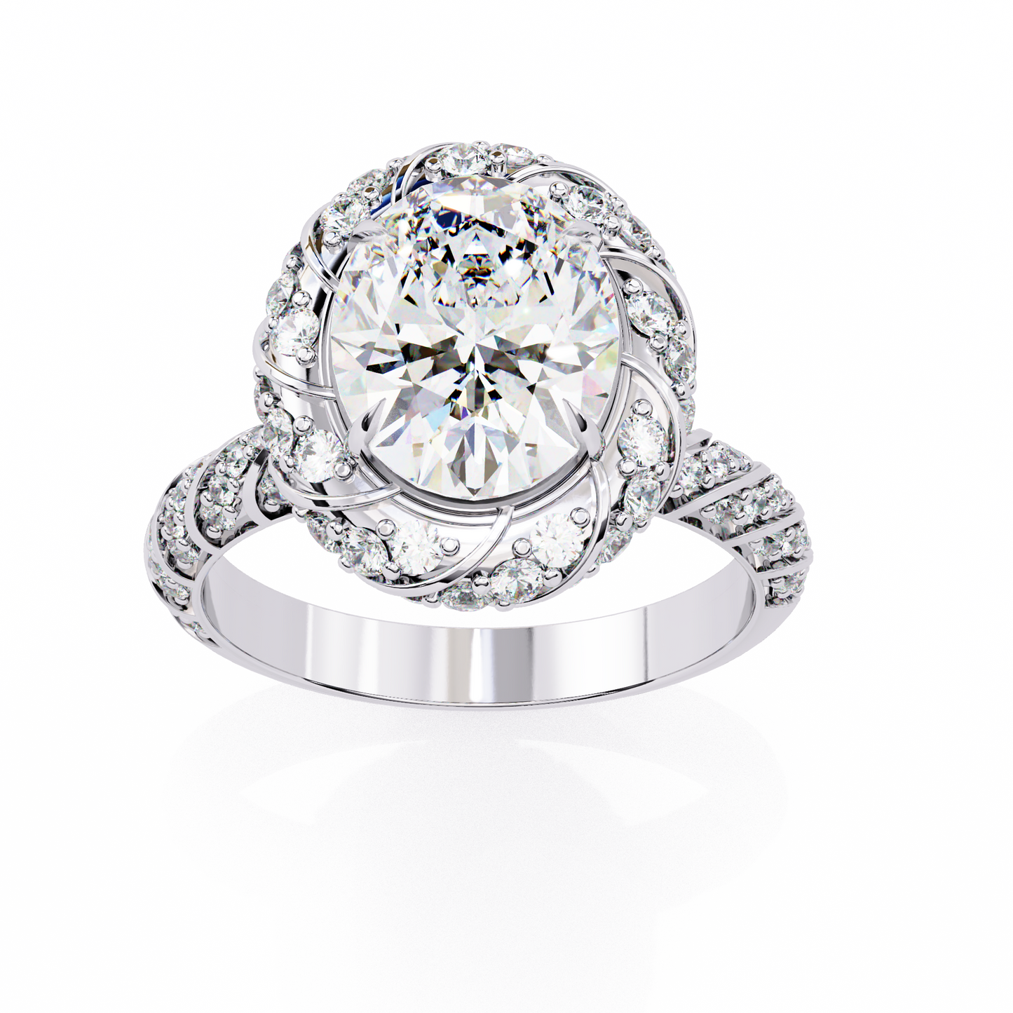 Juhi Oval Solitaire Ring Lab Grown Diamond