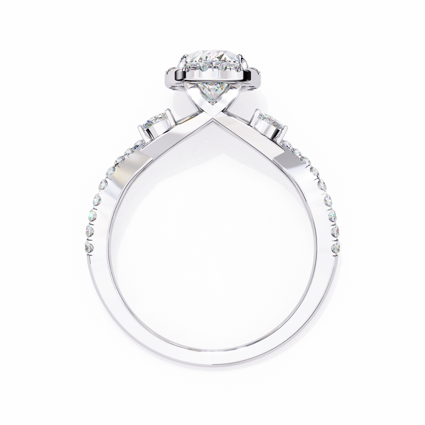 Diyaa Oval Solitaire Ring Lab Grown Diamond