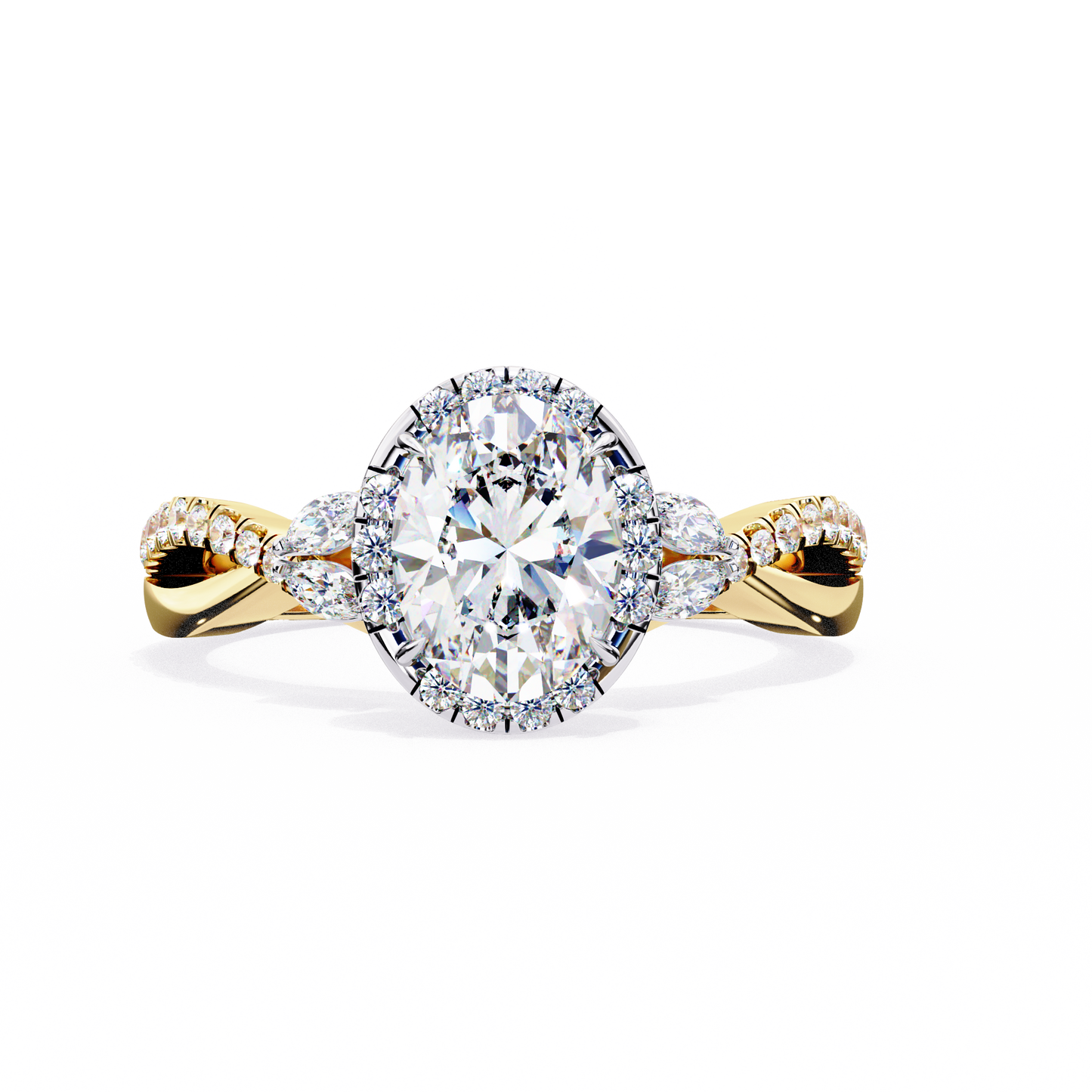 Diyaa Oval Solitaire Ring Lab Grown Diamond