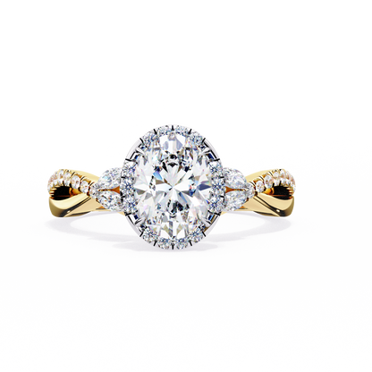Diyaa Oval Solitaire Ring Lab Grown Diamond