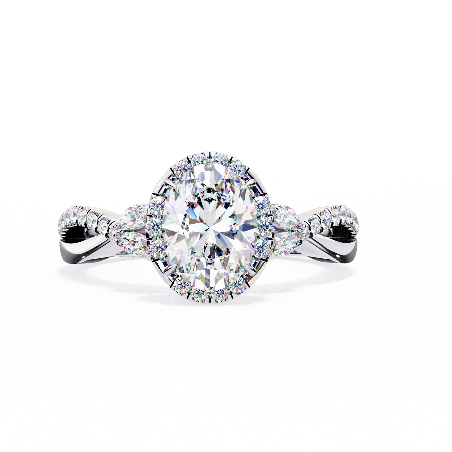 Diyaa Oval Solitaire Ring Lab Grown Diamond