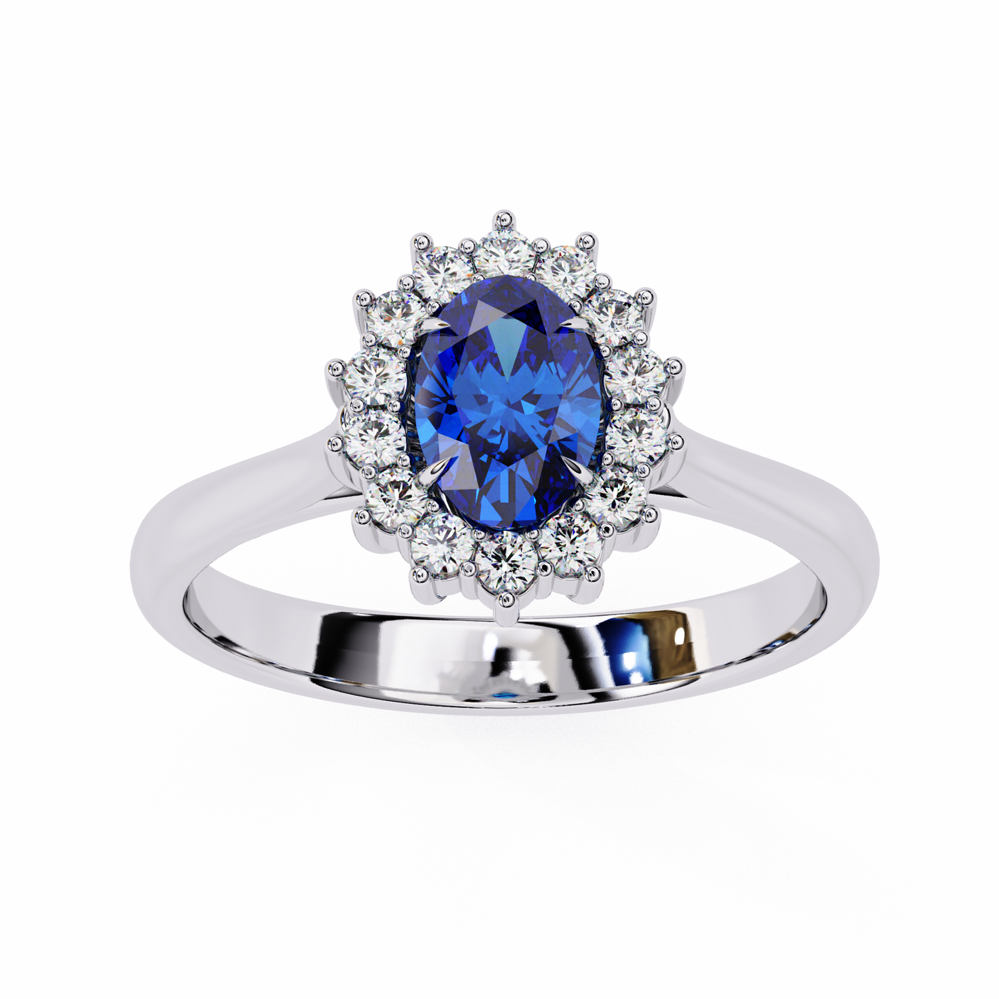 Tia Blue Sapphire Ring Lab Grown Ring