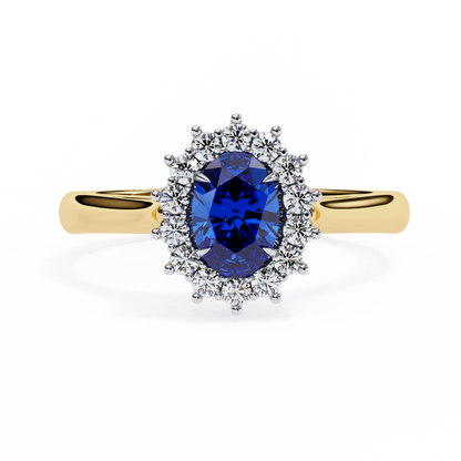 Tia Blue Sapphire Ring Lab Grown Ring