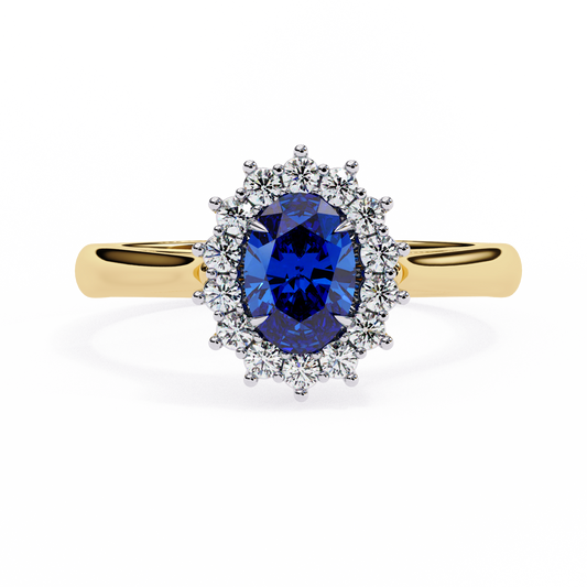 Tia Blue Sapphire Ring Lab Grown Ring