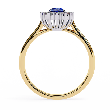 Tia Blue Sapphire Ring Lab Grown Ring