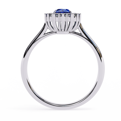Tia Blue Sapphire Ring Lab Grown Ring