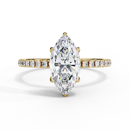 Tira Marquise Solitaire Ring Lab Grown Diamond