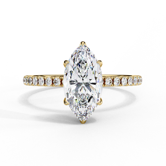 Tira Marquise Solitaire Ring Lab Grown Diamond