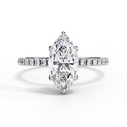 Tira Marquise Solitaire Ring Lab Grown Diamond