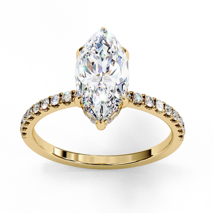 Tira Marquise Solitaire Ring Lab Grown Diamond