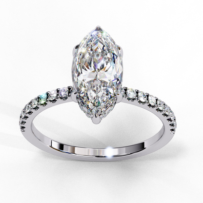 Tira Marquise Solitaire Ring Lab Grown Diamond