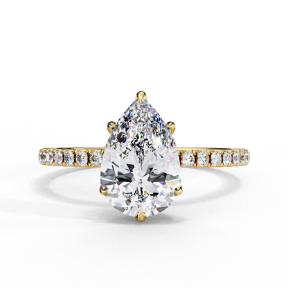 Neya Pear Solitaire Ring Lab Grown Diamond