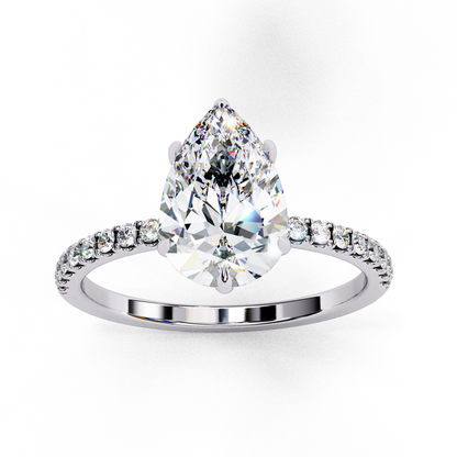 Neya Pear Solitaire Ring Lab Grown Diamond